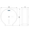 Brushed Stainless Steel Industrial Roll Holder